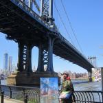 Манхэттенский мост со стороны Бруклина. Нью Йорк 2014. Создание картины 