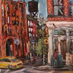 12 Blue dog and Broome Street. Oil on canvas. 2013 New York. 36'x27'. Картины нет в наличии. Возможен авторский повтор или изготовление жикле.
